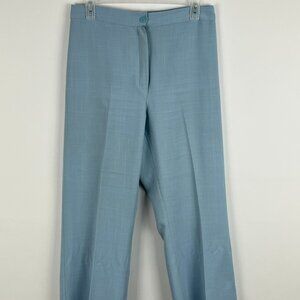Top Lady Dress Pants Size 42 Blue Waist 30in Inseam 31in Rise 11.5in Straight